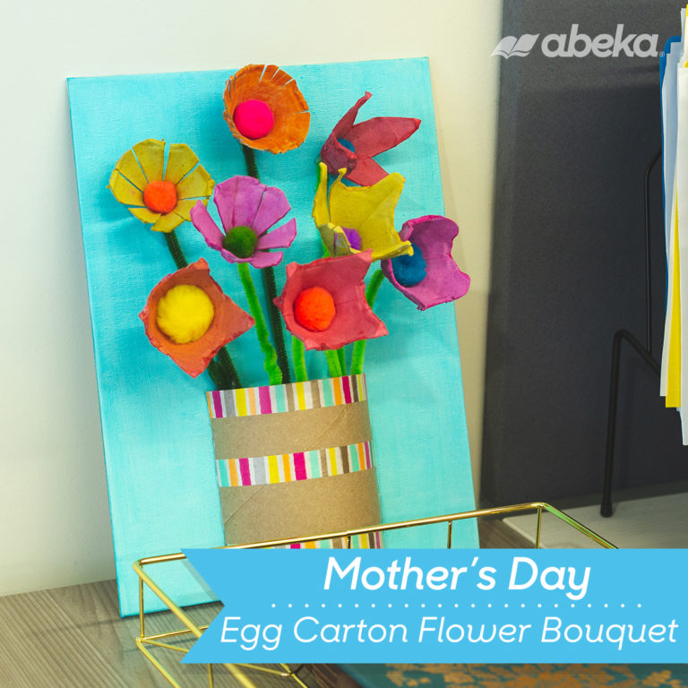 Egg Carton Flowers Craft - Abeka