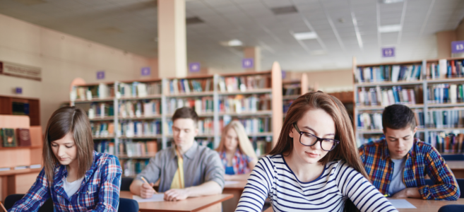 Students in class